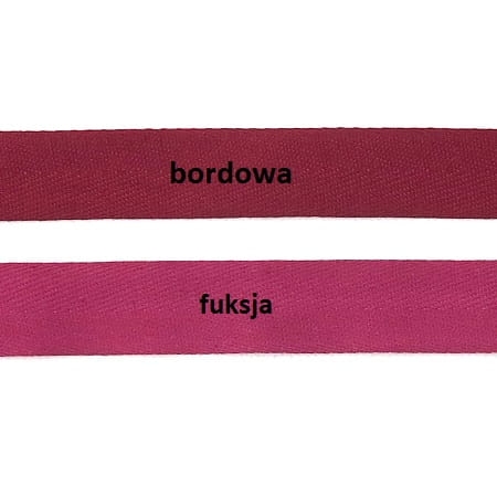 Taśma lamówkowa 20 mm bawełniana bordowa