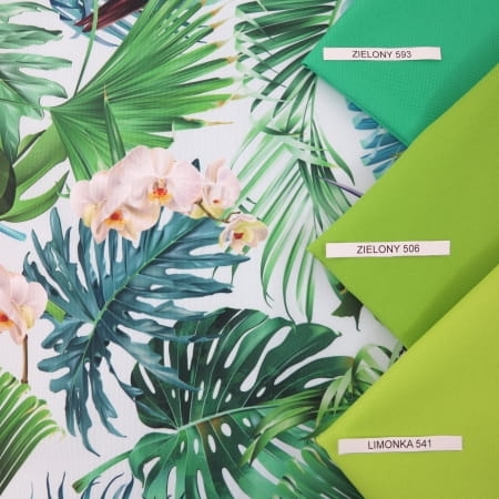 TKANINA WODOODPORNA Monstera i koliber 2.jpg