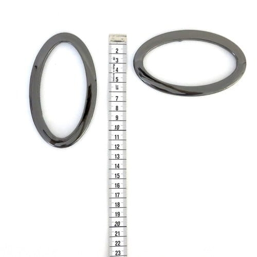 Ucha do torby metalowe - czarne 7 cm x 12 .....JPG