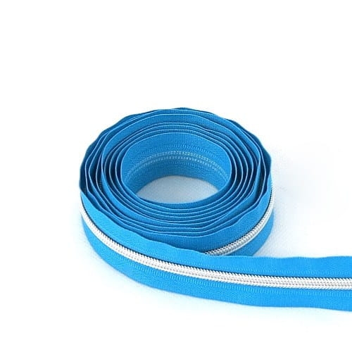 Taśma suwakowa spiralna srebrna na turkusowym 5mm-10m.JPG