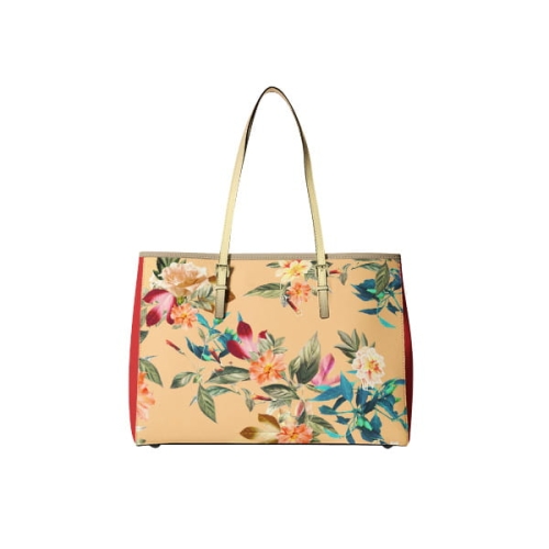 TKANINA WODOODPORNA Kwiaty ogrodowe na pomarańczowym bag.jpg