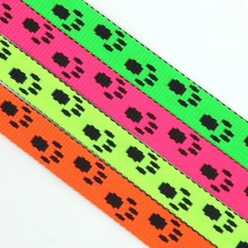 Taśma nośna poliestrowa łapy 15 mm kolor żółty neon