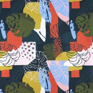 TKANINA WODOODPORNA OXFORD Abstrakcja – monstera