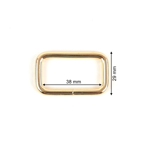 Prostokąt/uchwyt 38 mm kolor złoty