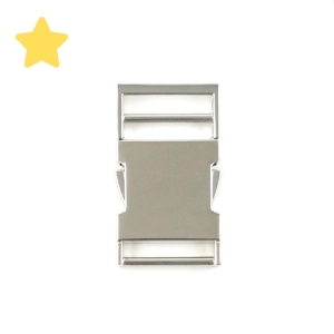 Klamra metalowa 25 mm (zapięcie) kolor srebrny