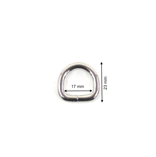 Półkole / uchwyt 17 mm kolor srebrny
