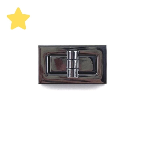 Zapięcie obrotowe 40x20mm do torebki kolor czarny