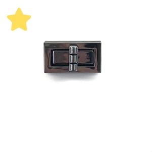 Zapięcie obrotowe 30x16mm do torebki kolor czarny