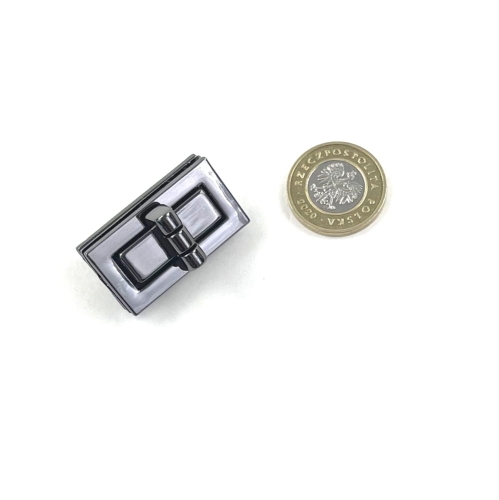 Zapięcie obrotowe 30x16mm do torebki kolor czarny