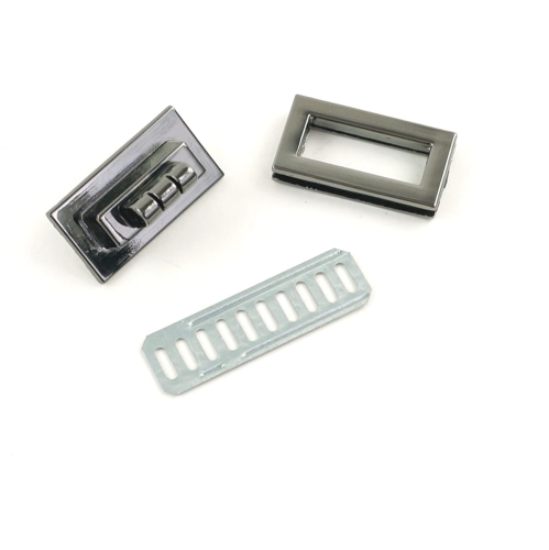 Zapięcie obrotowe 30x16mm do torebki kolor czarny
