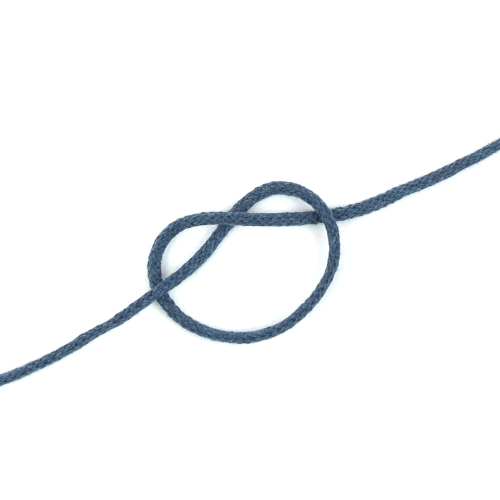 Sznurek bawełniany 3 mm pleciony jeansowy