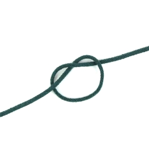 Sznurek bawełniany 3 mm pleciony zielony butelkowy