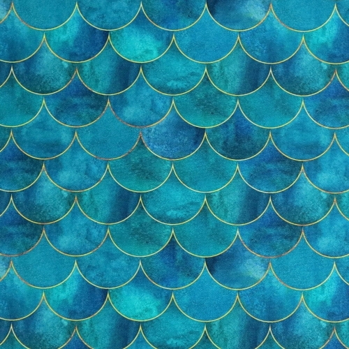 TKANINA WODOODPORNA Łuska zielona