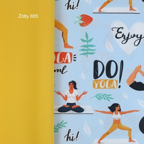 TKANINA WODOODPORNA Joga na błękitnym