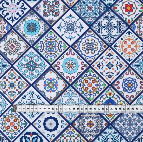 TKANINA WODOODPORNA Kafelki portugalskie
