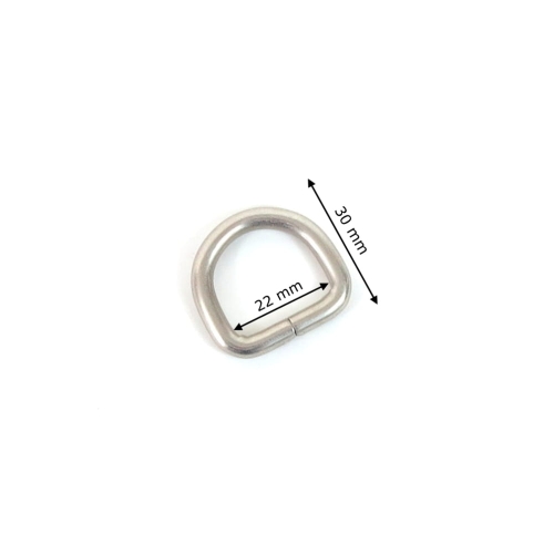 Półkole / uchwyt 22 mm kolor srebrny mat