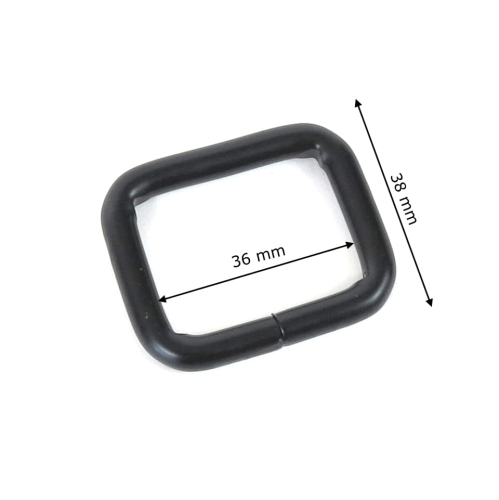 Prostokąt / uchwyt 36 mm kolor czarny matowy