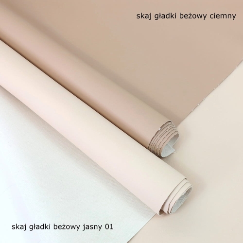 Ekoskóra / skaj gładki beżowy jasny 01