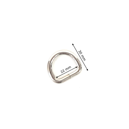Półkole / uchwyt 22 mm kolor srebrny