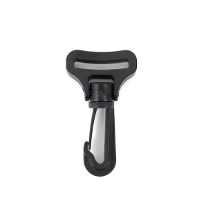 Karabińczyk 30 mm plastikowy obrotowy czarny