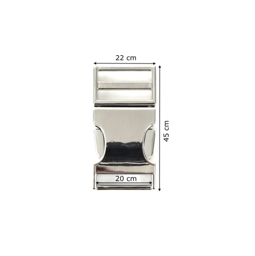 Klamra metalowa 20 mm (zapięcie) kolor srebrny