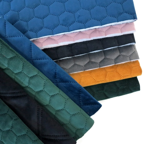 Zestaw - mix welur pikowany patchwork