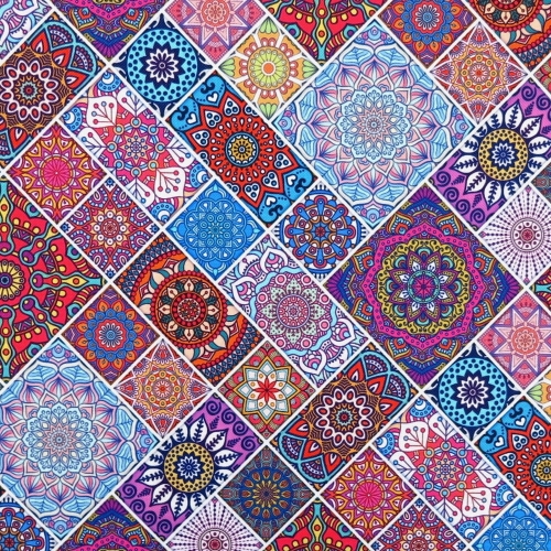 TKANINA WODOODPORNA Kafelki - mozaika kolorowa