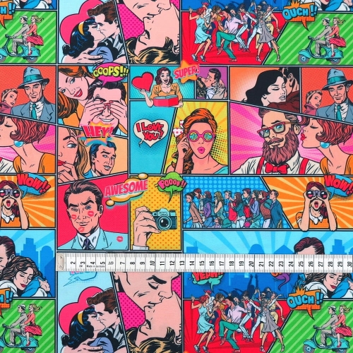 TKANINA WODOODPORNA Komiks retro