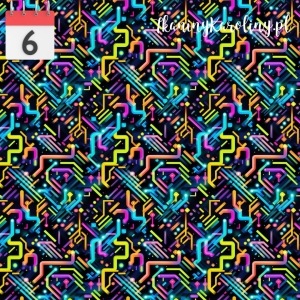 TKANINA WODOODPORNA OXFORD Wzór neonowy [6]