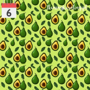 TKANINA WODOODPORNA OXFORD Avocado na zielonym [6]