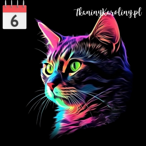 Panel wodoodporny 50x50cm Kot fluo.jpg