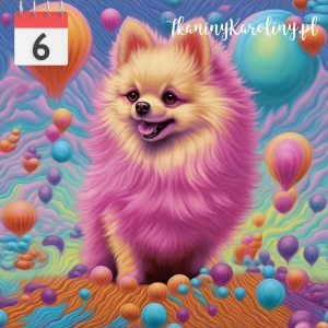 Panel wodoodporny 50x50cm Pies pomeranian [6]