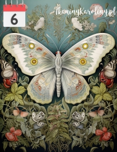 Panel wodoodporny 40x50cm Nocny motyl z kwiatami [6]