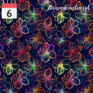 WELUR TAPICERSKI Kwiaty neon 3 [6]