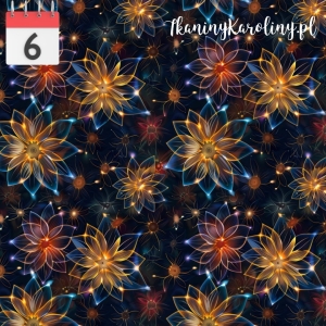 WELUR TAPICERSKI Kwiaty neon błysk 2 [6]