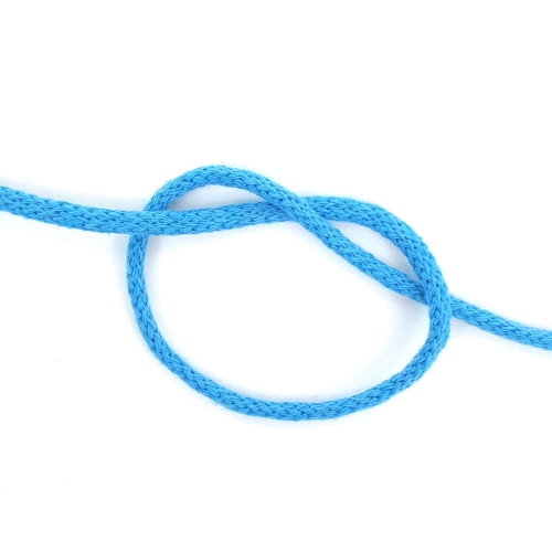 Sznurek bawełniany 5 mm pleciony turkusowy