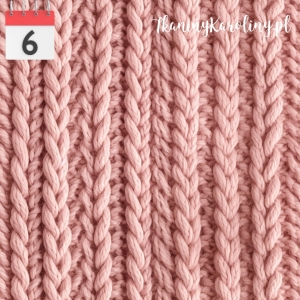 WELUR TAPICERSKI Sweter warkocz różowy 2  [6]