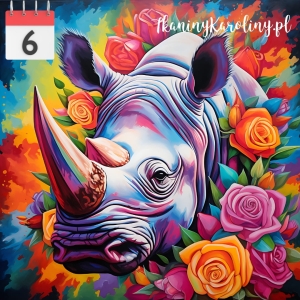 Panel wodoodporny 50x50cm Nosorożec [6]