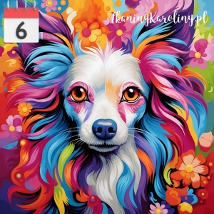 Panel wodoodporny Pies chihuahua w kwiatach 2 [6]
