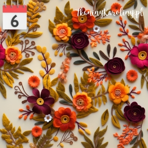 WELUR TAPICERSKI Kwiaty filcowe 4 [6]