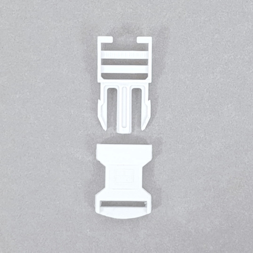 Klamra 30 mm z regulatorem (zapięcie) biała