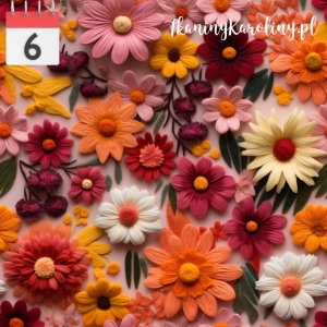 WELUR TAPICERSKI Kwiaty filcowe 11 [6]