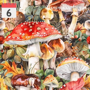 TKANINA WODOODPORNA OXFORD Grzyby leśne 2 [6]