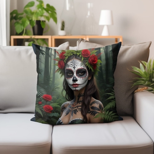 Panel welurowy Kobieta brunetka sugar skull.jpg
