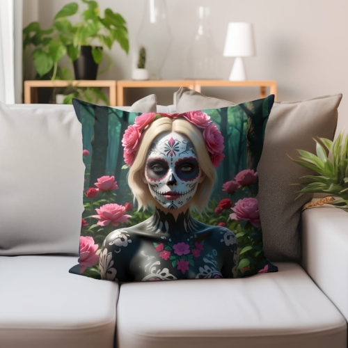 Panel welurowy Kobieta krótki blond sugar skull.jpg