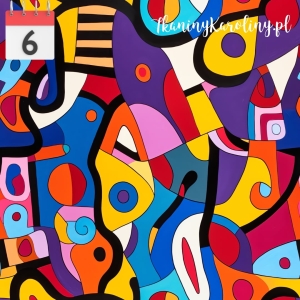 TKANINA WODOODPORNA OXFORD Abstrakcja ala Picasso ulice [6]