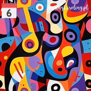 WELUR TAPICERSKI Abstrakcja ala Picasso muzyka [6]