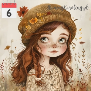 Panel welurowy Dziewczynka w czapce  [6]