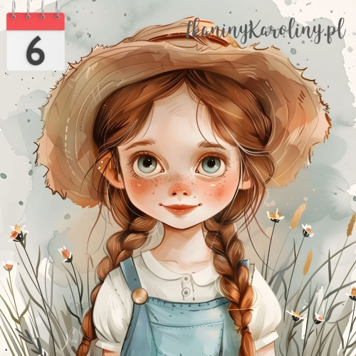 Panel welurowy Dziewczynka w kapeluszu 2 [6]
