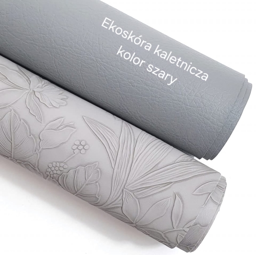 Ekoskóra kaletnicza kolor szary